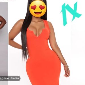 Orange maxi dress